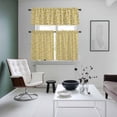 thumbnail image 4 of Yelllow Floral Kitchen Curtains Sets for Windows 24 Inch Length, Vintage Rustic Plants Flowers Spring Rod Pocket Window Treatments Tier Curtains and Valances Set for Bedroom/Bathroom, 4 of 8