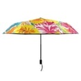 thumbnail image 2 of ALAZA Elegant Flowers UPF 50+ Compact Folding Umbrella for Rain Travel Umbrella Packable, 2 of 8