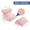 thumbnail image 2 of Juego de almohadas ortopédicas con forma de cuña WSOFRLAC para recuperación, color rosa, 2 of 8