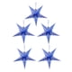thumbnail image 1 of 5 lámparas de papel brillante de 30 cm con forma de estrella para techo, con forma de pentagrama, para decoración del hogar, fiestas, bodas y Navidad, color azul., 1 of 5
