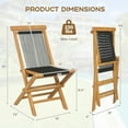 thumbnail image 3 of Gymax 2PCS Folding Chairs w/ Quick-Folding Portable Design Woven Rope Seat Porch Patio, 3 of 6