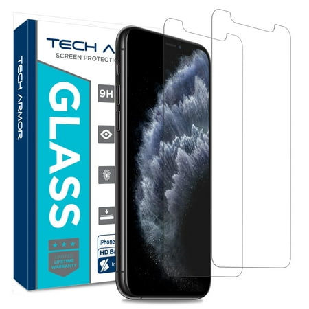 Tech Armor Apple iPhone X Ballistic Glass Screen Protector [2-Pack] Case-Friendly Tempered Glass for Apple iPhone X