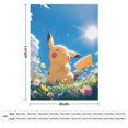 thumbnail image 2 of Manta de Pikachu de varios tamaños, súper suave, de tela con superficie vertical, acogedora y cálida, adecuada para cama, sofá, camping, viajes, para todas las estaciones, ligera y compacta, 55 x 70, 2 of 8