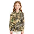 thumbnail image 4 of Abcomgle Girls Uniform Shirts Size 10 Long Sleeve Pique Polo Shirt with Collar Camouflage Button Down School Uniform for Girls Moisture-Wicking Comfort Girls Blouse, 4 of 7