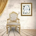 thumbnail image 3 of Robinson, Carol 12x14 Gold Ornate Wood Framed with Double Matting Museum Art Print Titled - Indigo Scripture I, 3 of 4