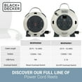 thumbnail image 3 of Black + Decker 20ft. Cord Reel 16AWG 4 Outlets, 3 of 8