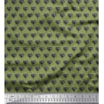 thumbnail image 1 of Soimoi Rayon Crepe Fabric Floral & Flying Swan Block Fabric Prints by Yard 46 Inch Wide, 1 of 3