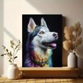thumbnail image 6 of Colorful Husky Dog Canvas Print Wall Art for Living Room Bedroom Office Hallway Dining Room Decor, 6 of 8