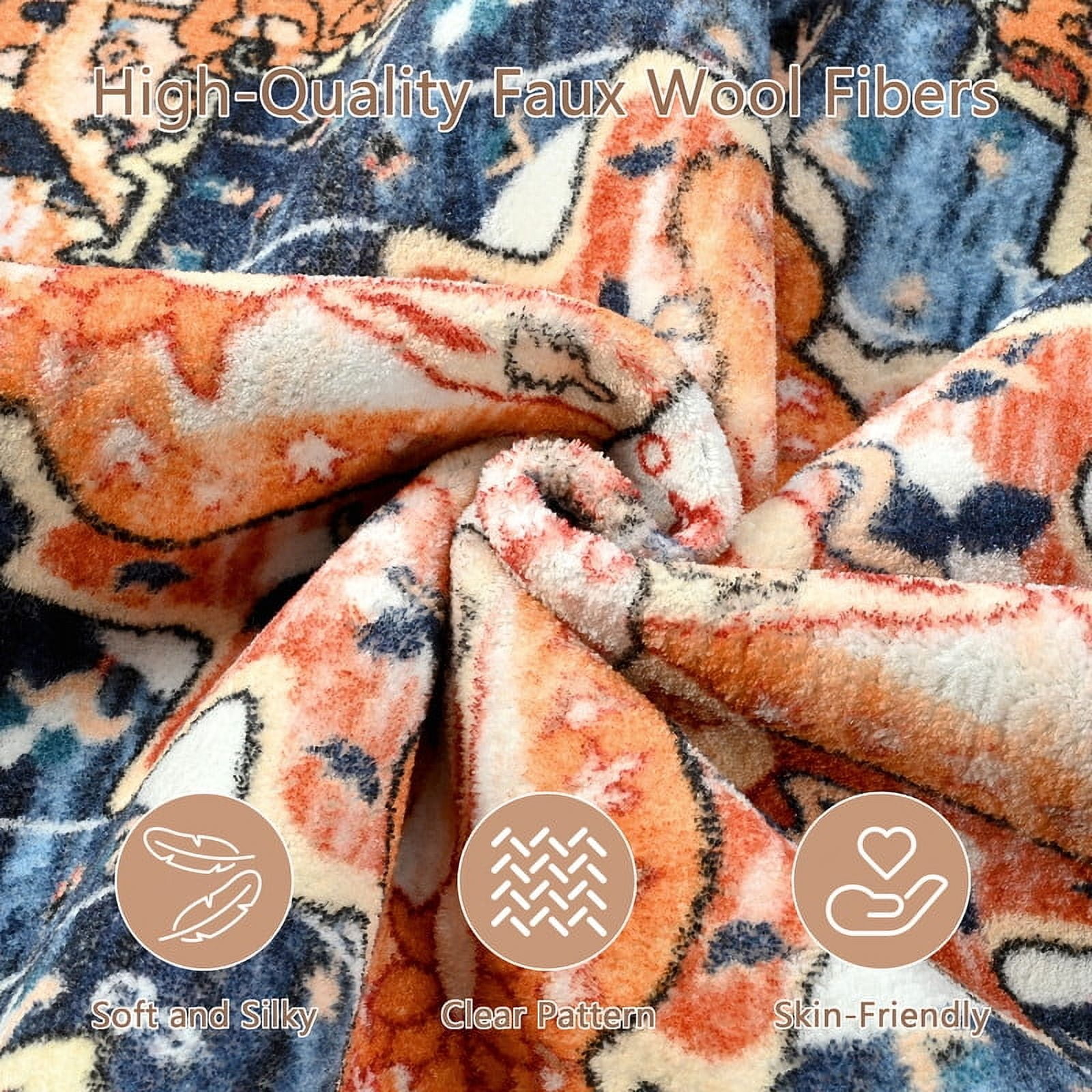 TWINNIS Boho Area Rug Soft Indoor Living Room Carpet,Orange Bohemian Rug for Bedroom,4'x6'Non-Slip Washable Decorative Rug
