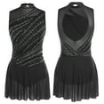 thumbnail image 1 of renvena Costume de Danse Lyrique Robe de Ballet Moderne Sans Manches avec Strass Contemporain Noir G, 1 of 9