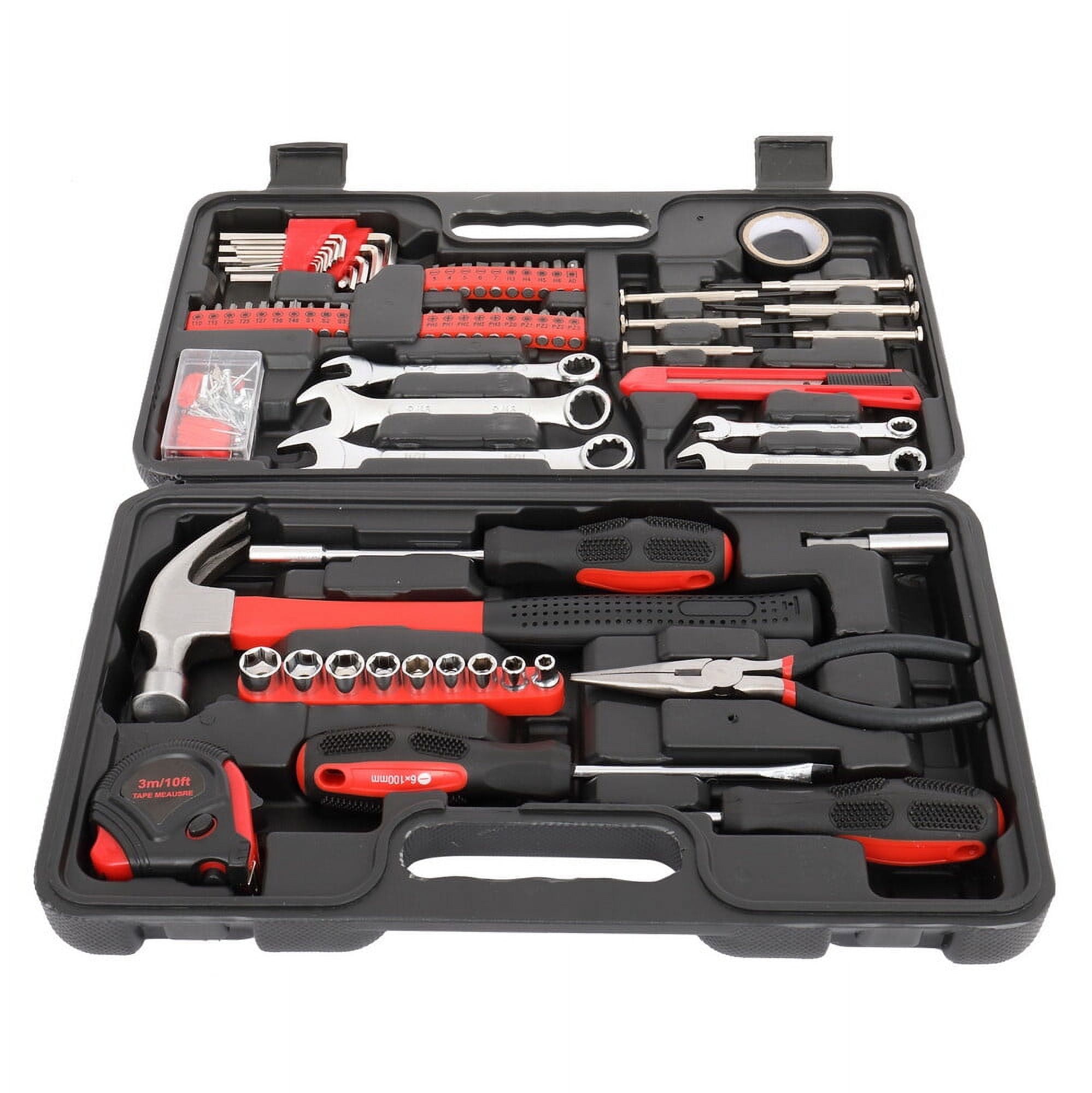 148Pcs Iron Household Tool Set, Red