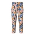 thumbnail image 2 of Gukieu Lilies Flowers Print Youth Home Trousers, Elastic Waistband with Pockets for Home and Outing, Suitable for Children Aged 5-16-Medium, 2 of 6