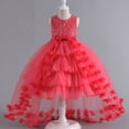 thumbnail image 1 of Vestido de niña Vestido de noche Vestido de cola Vestido de princesa sin mangas Falda de globo Falda de pastel Vestido de noche Disfraz, 1 of 5