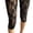 Black, variant on Women Flower Lace Shorts See Through Mesh Thin Capris Leggings Underpant Tights