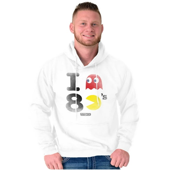 I Love Pacman 80's Hoodie Sweatshirt Women Men Brisco Brands M