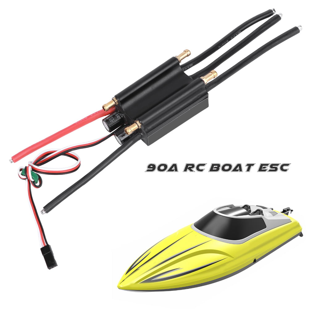 90A 2-6s Waterproof Brushless ESC Water Cooling for RC Boat Model
