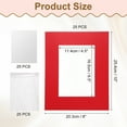 thumbnail image 2 of Uxcell 25Pcs Picture Mat 8"x10" Bevel Cut Frame Mattes with Backing for Display Art Measuring Red, 2 of 7