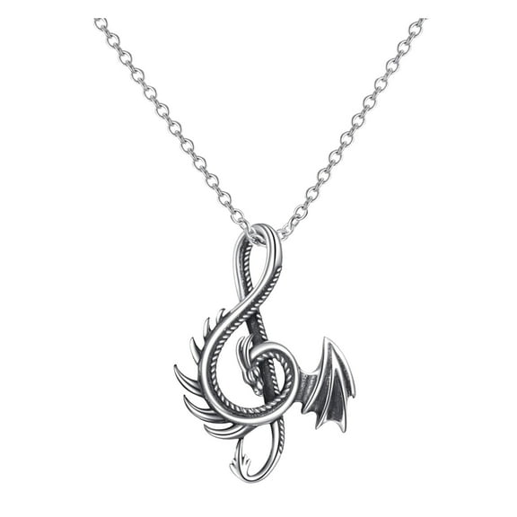 Unique Matching Dragon Wing Love Heart Pendant Necklace Couple Family Friendship Necklace Jewelry Gift for Women Men Lovers Dragon Heart Symbolize of Love Necklace (Silver )