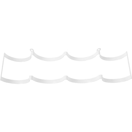 Wall Mounted Toilet Paper Holder Cloud Decor Wave Shaped Holder 52.5x11cm White