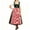 2-Red, variant on Gtoiithly Women's Oktoberfest Classic Solid Color Half Apron With Ties for Party Dress Bavarian Style 2-Sky Blue M