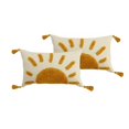 thumbnail image 1 of Juego de 2 fundas de almohada decorativas bohemias de 12x20, fundas de almohada lumbar tejidas con borlas, funda de almohada abstracta moderna, 1 of 5