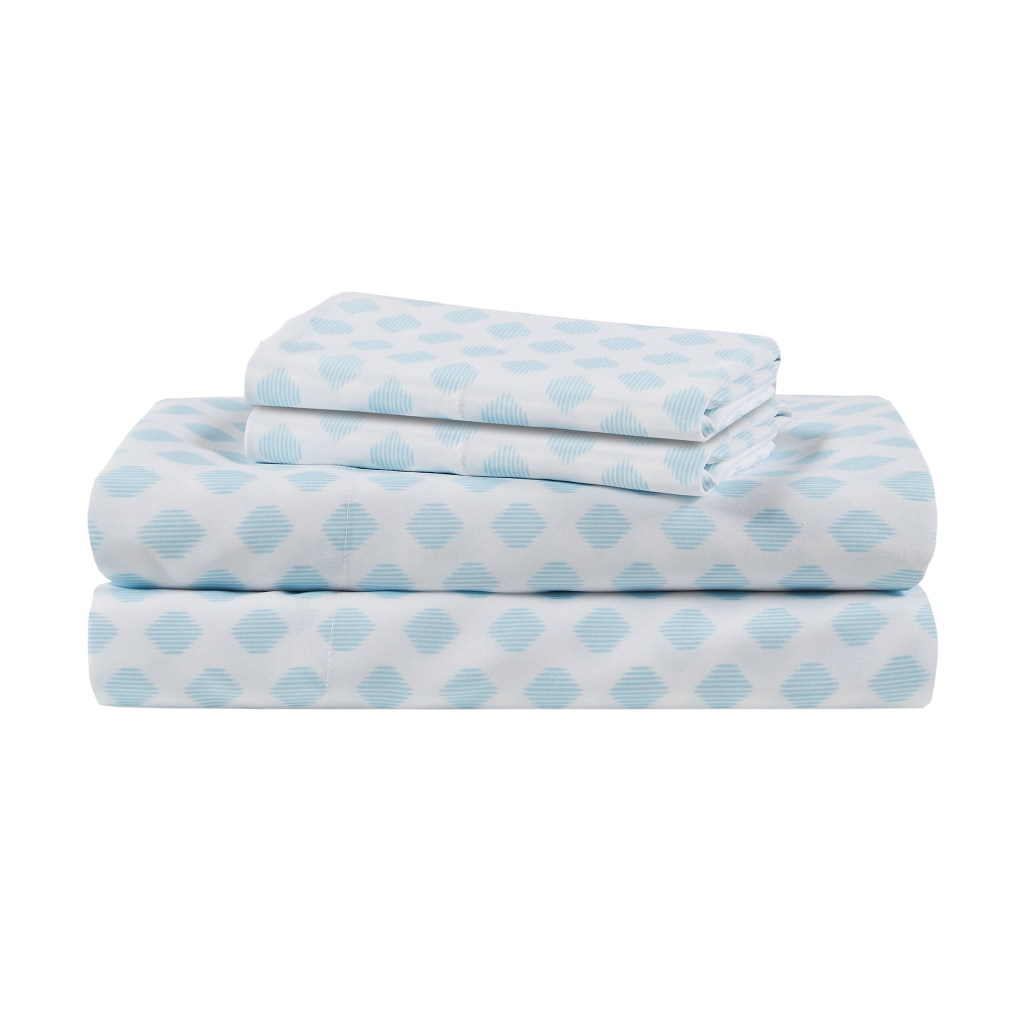 Mainstays Teal and Purple 6 Piece Bed in a Bag Comforter Set with Sheets, Twin/Twin XL