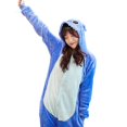 thumbnail image 2 of Kigurumi-Pijama de punto para hombre y mujer, ropa de dormir de franela, de animales, para parejas, para invierno, 2 of 4