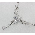 thumbnail image 4 of Faship Gorgeous Clear CZ Crystal Floral Necklace Earrings Set, 4 of 7
