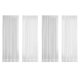 thumbnail image 1 of Cortinas transparentes blancas para ventana, 84 pulgadas de largo, 4 paneles, cortinas transparentes blancas, panel básico con bolsillo para varilla, 1 of 7
