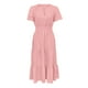thumbnail image 5 of Vestido midi maxi informal de verano para mujer: vestido boho de playa con mangas cortas, cuello en V, cintura elástica y bolsillos - S-XXL, 5 of 5