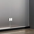 thumbnail image 3 of Dreamwerks 32 in. D x 47 in. W x 79 in. H Frameless 3-Piece Hinged Shower Enclosure with Frosted Glass, 3 of 5