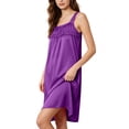 thumbnail image 2 of Women's Sleepwear Zaewscy Women's Casual Home Wear Sleeveless Short Nightgown Purple Free Size, 2 of 8
