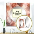 thumbnail image 3 of Designart "Compact Concepts Abstract Aquarelle III" Abstract Shapes Square Mirror For Wall Decor - Large Pink Square Mirror Printed Wall Decor - Transitional Square Living Room Mirror, 3 of 5