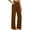 Brown wide leg trousers with pockets a1, variant on Cagogo Women's Wide Leg High Waisted Trousers with Pockets Casual Solid Loose Long Pants Travel Beach Work Lounge Trousers Fashion Comfortable Clothes, Wine S