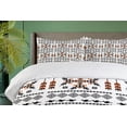 thumbnail image 4 of Ambesonne Tribal Duvet Cover Sets, Birds Arrows, 2-King, Orange Black White, 4 of 6