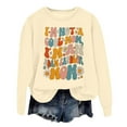 thumbnail image 1 of WEAIXIMIUNG Chandails en Molleton Personnalisés Design pour Femmes Chandail à Capuche Imprimé Lettre Col Rond pour Automne & Hiver, 1 of 3