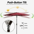 thumbnail image 5 of Wulful 10 ft Outdoor Market Patio Umbrella, Red, 5 of 7