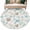 White Green, variant on Ocean Coastal Round Area Rug 5Ft Washable Circle Rugs for Living Room Bedroom, Nautical Beach Starfish Coral Seashells Leaf Non-Slip Carpet Floor Mats Indoor Outdoor Carpet Runner Home Decor