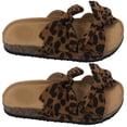 thumbnail image 2 of Women Sandals Leopard Print Bowknot Flat Sandals Summer Sandals Beach Slippers, 2 of 6