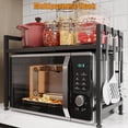 thumbnail image 3 of JOGGEIL Microwave Racks,Extendable Microwave Oven Stand, Adjustable 2 Tier Kitchen Counter Shelf, Heavy Duty Storage Rack for Microwave, Toaster, Small Kitchen Organization, 3 of 8
