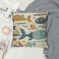 thumbnail image 2 of GOSMITH Funny Fish Throw Pillow Covers Cute Sea Dolphin Take Bubbles Swimming Cushion Cover Comfortable Soft Breathable Home Decor Pillowcase, 2 of 5