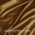 thumbnail image 2 of NICETOWN Velvet Blackout Curtains for Bedroom, Thermal Insulated Noise Reducing Energy Efficiency Privacy Luxury Velvet Curtains Room Darkening Rod Pocket Drapes, Gold Brown, 52"x108", 2 Panels, 2 of 10