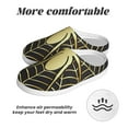 thumbnail image 6 of Daiia Gold Spider On The Web Print Women’s Fuzzy Slippers Memory Foam Lightweight House Shoes Cozy Loafer Flannel House Shoes-40/41, 6 of 7