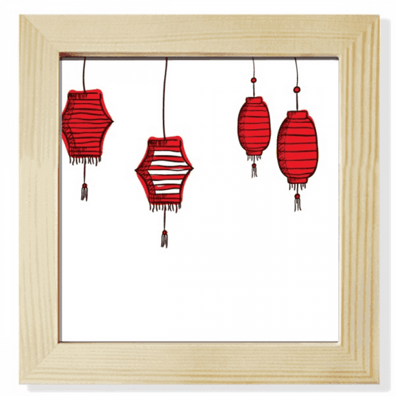 red s chinese year of rooster Square Picture Frame Wall Tabletop Display