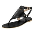thumbnail image 6 of women shoes K2 Flip Ladies Flat Open Toe Sandals Beach Buckle Flip Flops Black 40, 6 of 8