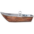thumbnail image 2 of Godinger 90891 Wood Lined Boat Bowl with Salad Server, 2 of 5