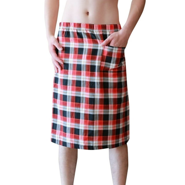 DPTALR sous-Vêtements Décontractés pour Hommes Robe de Nuit en Coton Respirant Jupe de Bain