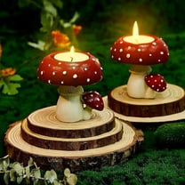 Tiitstoy Mushroom Tealight Candle Holder,Taper Candle Holders for Table Centerpiece, Decorative Candle Holder Stand for Tealight Votive Candles Farmhouse Home Decor