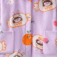 thumbnail image 4 of NOLDARES Girls Pajamas Set With Fleece 2Pcs Long Sleeve Button Down Pjs Luxury pajama, Long sleeve & pants ideal for sleepwear, birthday party, or as gifts(K027-Wine), 4 of 4