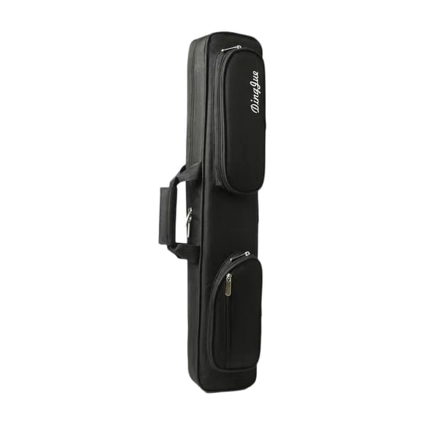 Estuche para taco de billar, resistente al desgaste, con cremallera y correa para el hombro. Negro